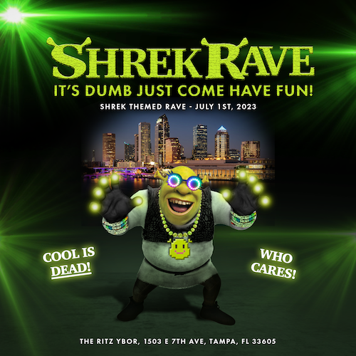 Shrek Rave Theme Party Tampa