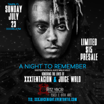 XXXTentacion Juice Wrld hip hop rap concert tickets Tampa Ybor City
