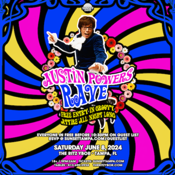 Austin Powers Dr Evil rave themed party dj edm Tampa Ybor City tickets free event