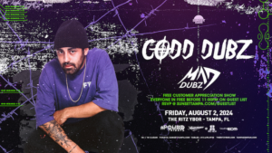 Codd Dubz concert tour tickets edm free show Tampa Ybor City