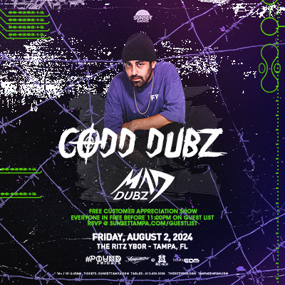 Codd Dubz concert tour tickets edm free show Tampa Ybor City