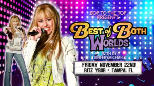 Bop To The Top Best Of Both Worlds Hannah Montana Miley Cyrus Disney tour concert Tampa Ybor City tickets