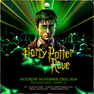 Harry Potter Rave Wizards Wizarding World Hogwarts Tampa Ybor City edm tickets show