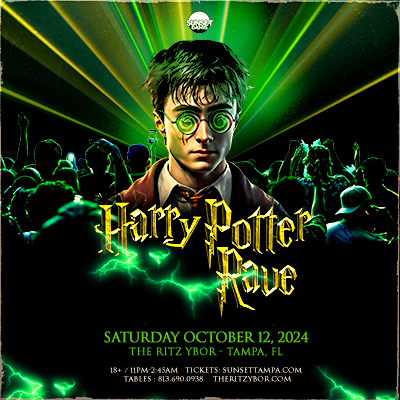 Harry Potter Rave Wizards Wizarding World Hogwarts Tampa Ybor City edm tickets show