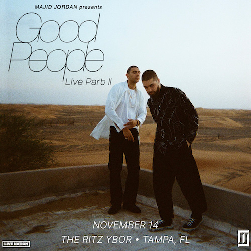 Majid Jordan Good People Live concert tour tickets Tampa Ybor City