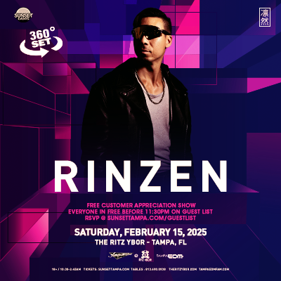 Rinzen dj 360 boiler house edm concert tickets Tampa Ybor City free