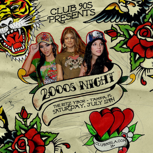 Club 90s Presents 2000s Night party tour concert tickets Tampa Ybor Ci