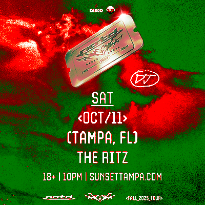 NOTD edm dj concert show tour special events Tampa Ybor City